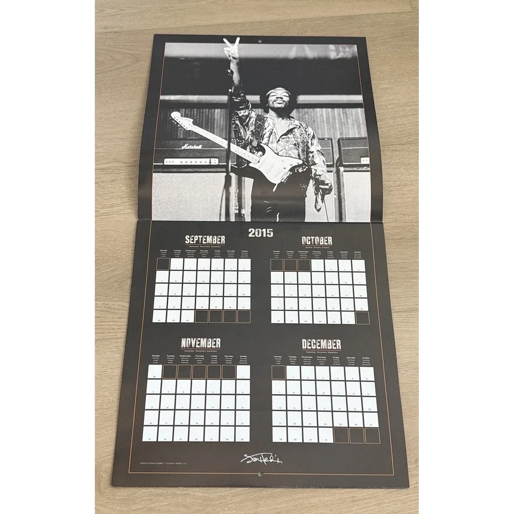 2016 Jimi Hendrix Wall Calendar by Authentic Hendrix LLC 11 x 17